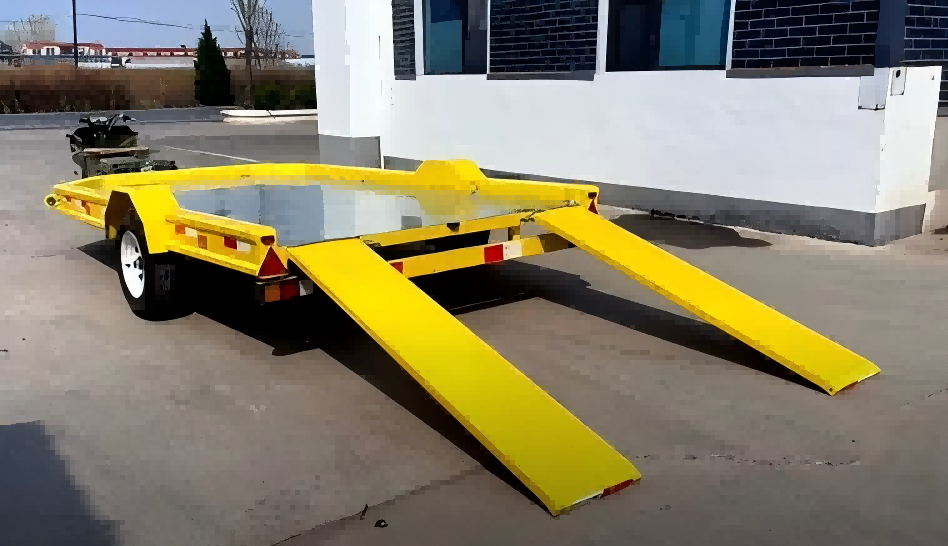 Trailer flatbed gandar tunggal 1,5 ton