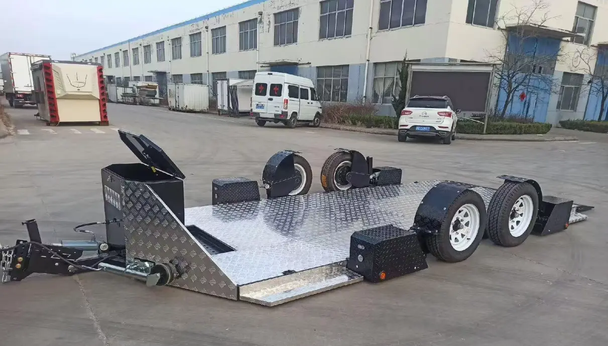 2.5T Dual-Axle Hydraulic Ngangkat Trailer