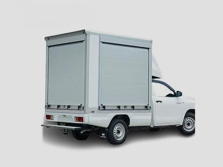 Jinis lan spesifikasi saka rolling shutter doors kanggo truk kothak