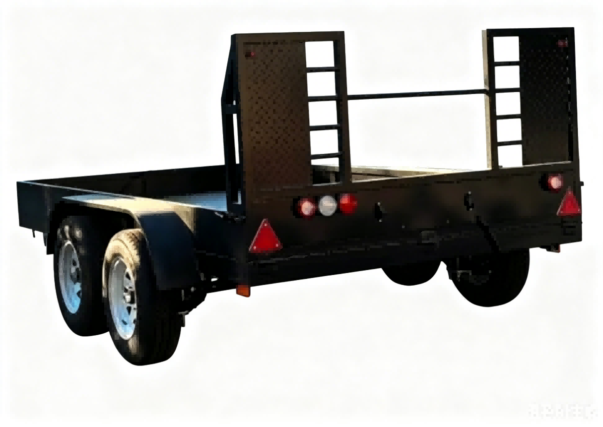 3 Ton Dual Axle Flatbed Trailer karo Ramp