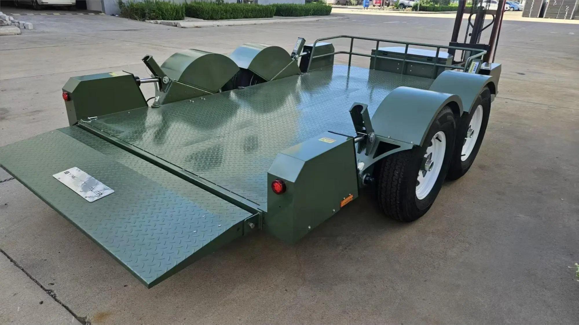 5-Ton Dual-Axle Hydraulic ngangkat Trailer