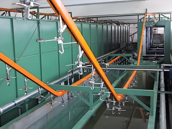 Electrophoretic coating line